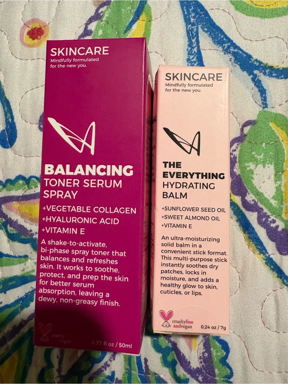 Skincare Balancing Toner Serum Spray & The Everything Hydrating Balm — Pink Duo